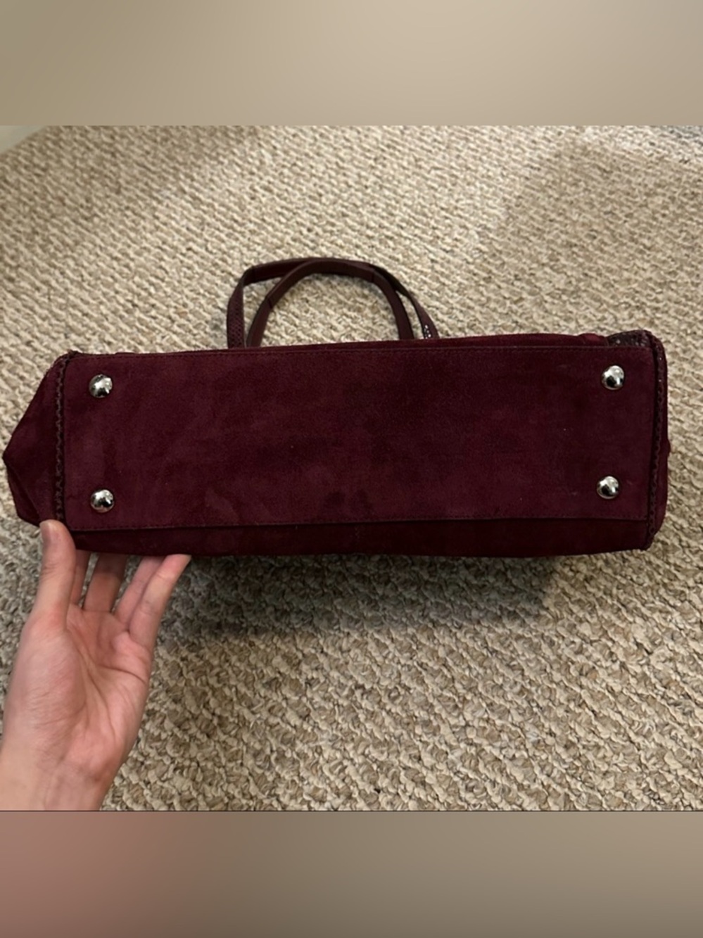LIKE NEW Coach Taylor Suede Alexis Carryall Satchel Bag 17x13x5 - Picture 6 of 13